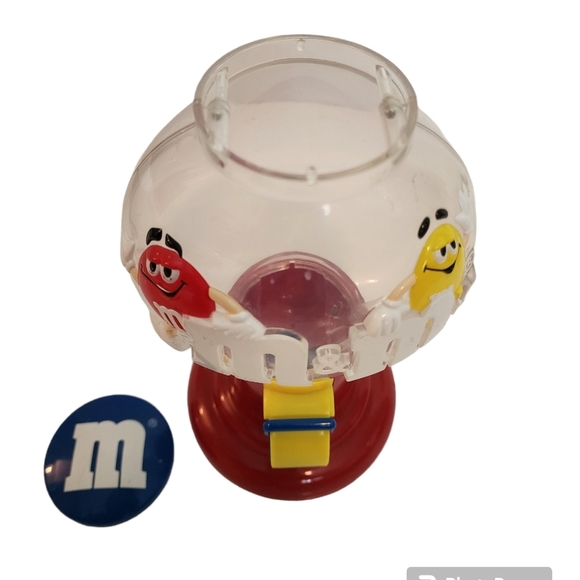 M&M'S Candy Dispenser 3 D Yellow Red Characters 8.75 in Tall - Picture 6 of 8